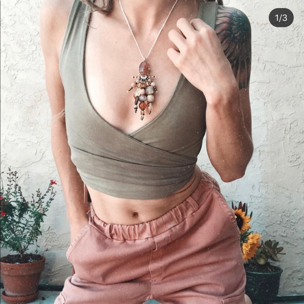 Forever wandering wrap crop top